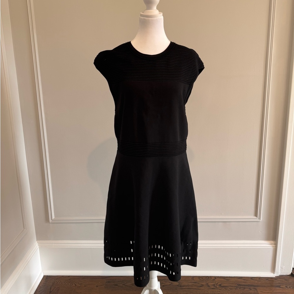 NWOT TED BAKER Aurbray Knit Skater Dress In Black